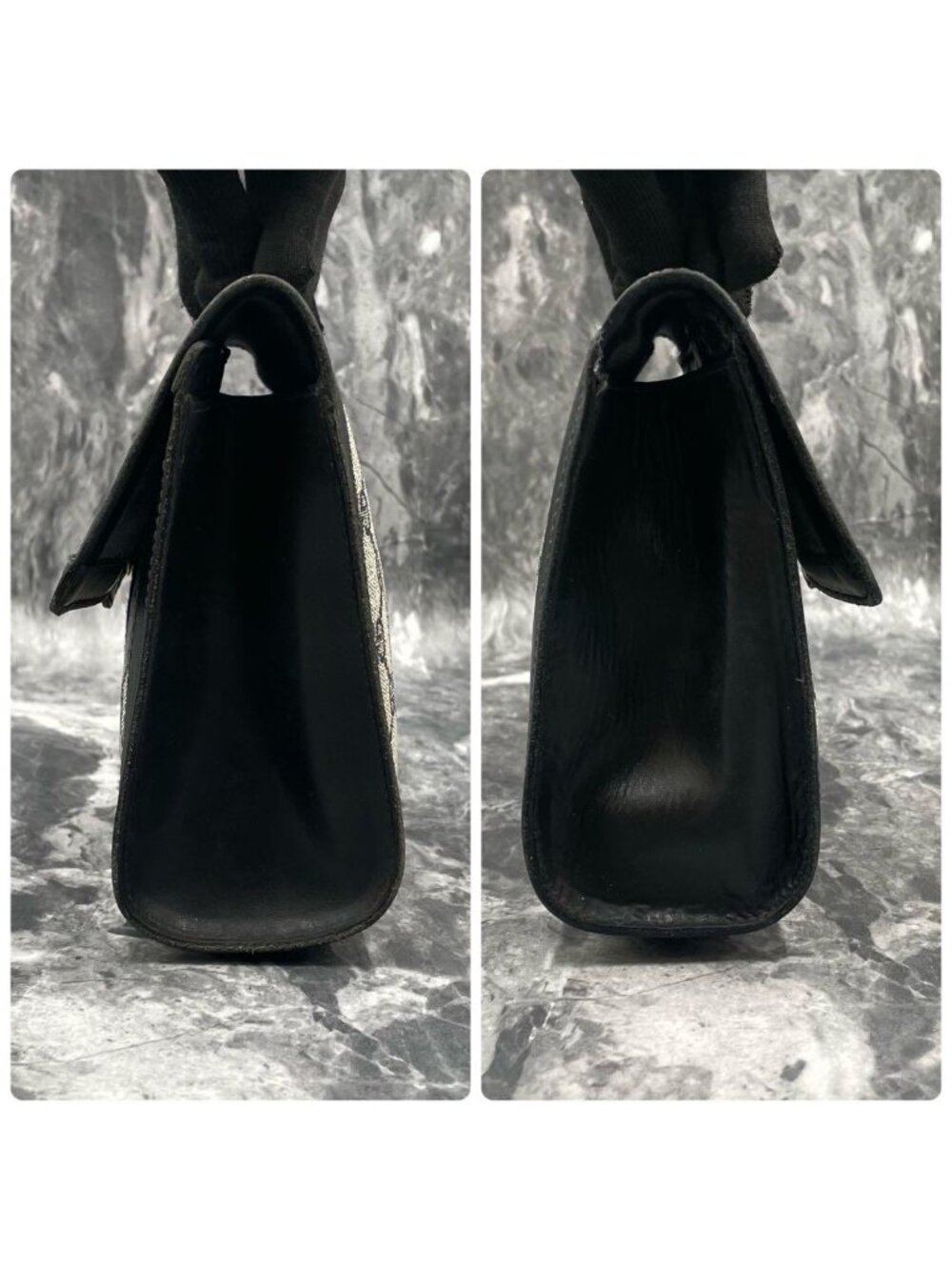 ★SOLD★ Gucci GG Sherry Line Clutch Navy Logo Leather - Picture 8 of 10
